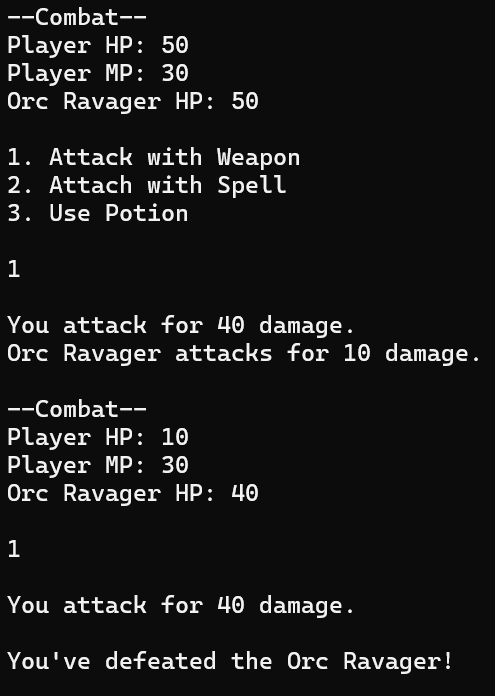 Combat system preview
